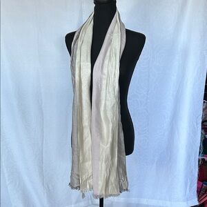 NWT Talbots Cream and a soft lavender sparkle viscose soft women’s Scarf.